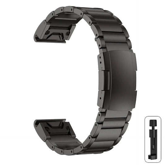 Titanium Metal Quick Release Band for Garmin Fenix 7, 5/5X/5XPlus, 6/6X/6XPro, and Fenix7 7X - 22mm/26mm Bracelet Correa