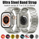 Stainless Steel Luxury Strap for Apple Watch Series 8, 7, SE, and More