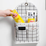 Bathroom Hanging Bag Organizer with Waterproof Design and 5 Free Hooks for High Capacity Storage