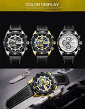 MEGIR Men's Luxury Sport Military Watch: Waterproof, Luminous Quartz Wristwatch with Leather Strap