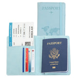 Fashion World Map Passport Cover with Hot Stamping, Simple Plane Design, Ideal as Travel Passport Holder