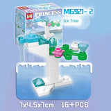 Snow Princess Castle Building Blocks Toy, 10 in 1, MG156, Assembled, for Children, Educational, Girls