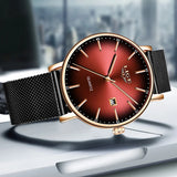 LIGE Women's Luxury Fashion Watch: Elegant Steel Waterproof Wristwatch for Casual Wear