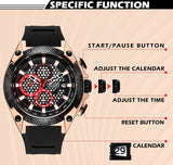 MEGIR Military Sports Watch: Fashionable Luxury for Men, Waterproof Silicone