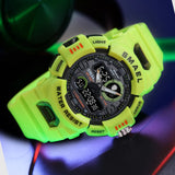 Men's Dual Display Sports Watch – Military Dual Display Waterproof Quartz Wristwatch with Fashionable Analog and Digital Date Functions