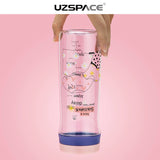 UZSPACE 520ml Portable Water Bottle for Girls: Features Storage Pill Tea Coffee Box, Brief Design, Leak-proof Sports Bottle