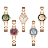 Stylish Women's Alloy Bracelet Watches - Waterproof Dress Watch for Ladies, Rose Gold Quartz Wristwatch for Casual and Dress Occasions