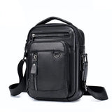 Genuine Leather Men's Shoulder Bag: Designer Crossbody Messenger, Compact and Stylish