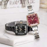 Square Fashion Women's Watch with Waterproof JAP Quartz Movement, Luxury Stainless Steel Strap - Elegant Ladies' Wristwatch