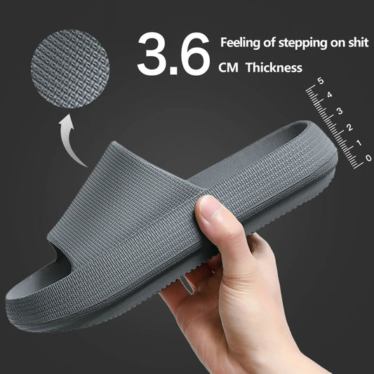 Thick Bottom Slippers for Men and Women: Non-Slip Bathroom Slide Sandals