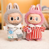 Labubu Idol Doll Spring Outing Outfit – 17cm Mini Plush Shirt & Camera Suit Accessories for Kindergarten Style