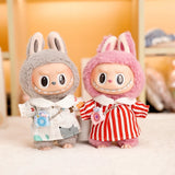 Labubu Idol Doll Spring Outing Outfit – 17cm Mini Plush Shirt & Camera Suit Accessories for Kindergarten Style