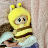 Labubu Idol Doll Bee & Shark Suit Set – 17cm Kpop-Inspired Plush Doll Outfit Clothes for Cute DIY Dress-Up & Collectible Display