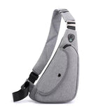 Stylish Anti-Theft Chest Bag: Fashionable Crossbody Bag for Men, Ideal Mini Travel Sport Bag with Earphone Jack, Perfect Father's Day Gift