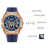 MEGIR Luxury Men's Quartz Watch: Large Dial, Waterproof, Luminous, Chronograph