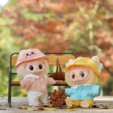 Labubu Doll Duck & Rabbit Outfit Set – 17cm Plush Clothes with Yarmulke Hat, Shirt, and Pants Three-Piece Accessories for Cute Styling