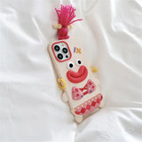 Adorable 3D DIY Braid Sausage Mouth Monster Silicone Case for iPhone 11, 12, 13, 14, 15 Pro Max