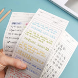 2 Sets of Non-Sticky Long Notepads: Simple Memo Pads for Writing Notes in School or Office, Sized 9x25cm