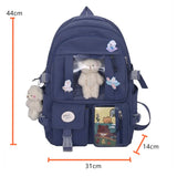 Elementary and Junior School Girls' Backpack: Multi-Pocket Kawaii Backpack Perfect for Teenage Girls and Women