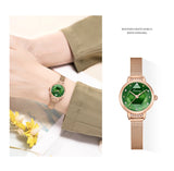 High-Quality Waterproof Women's Quartz Wristwatch with Diamond Dial - Elegant Ladies' Dress Clock, Simple Female Gift