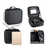 Waterproof Portable Makeup Case with Mirror, Ideal for Cosmetology and Nail Tools, Travel Suitcase for Women