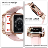 Diamond  Protective Case & Rubber Strap Kit for Apple Watch 8, 7, 6, SE, 5, 4