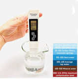 White Digital Water Quality Tester: 1PC TDS EC Meter with a Range of 0 to 9990, Multifunctional for Testing Water Purity, Temperature, and PPM.