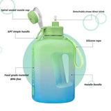 2.2L Sports Water Bottle: Large Capacity for Outdoor Workouts, Gradient Plastic Cup for Students, Portable Big Barrel Design