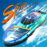 High-Speed Electric RC Motorboat: 2.4G Remote Control, Light, Fun Water Toy