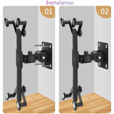 Wall-Mounted Tablet Stand with 360° Screen Rotation, Supports 7-13 inch Tablet PCs, Adjustable Tilt Angle of 90°