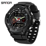 Men's Digital Outdoor Sports Watch – Military LED Quartz Wristwatch with Silicone Strap, Date, and Alarm