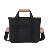 Stylish canvas shoulder bag for women, featuring multiple pockets, ideal for shopping, work, or daily use