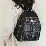 Leisure Oxford Backpack for Women: Casual, Lightweight, Perfect for Travel and School with Small Book Bag Capacity