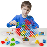 48 Blocks Stacking Tetra Tower Game - Balancing Toy for Kids' Desktop Fun