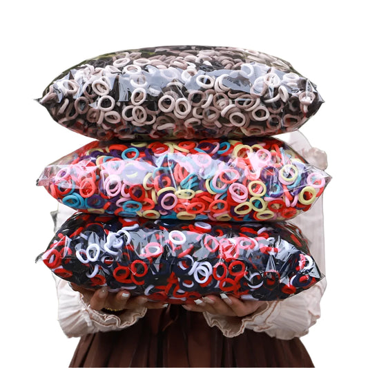 Colorful Nylon Elastic Hair Ties: 100/300/500PCS for Girls, Essential Fashion Hair Accessories for Kids