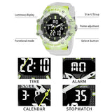 Men's 5ATM Waterproof Sports Watch – Luxury PU Strap Military Wristwatch from Top Brand with Dual Display