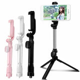 Wireless Bluetooth Selfie Stick Tripod with Remote Control, suitable for smartphones, live photos, camera monopods, and self-timer shots