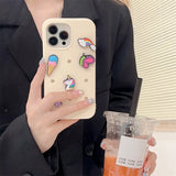 Amusing DIY Rainbow Unicorn Candy-Colored Silicone Case for iPhone 11, 12, 13, 14 Pro Max