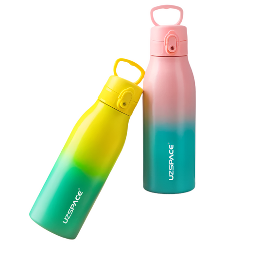 Double Vacuum Insulated Thermos Flask: Available in 600ml and 1000ml, Portable and Leakproof