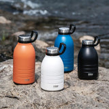 1900ml Portable Double Stainless Steel Vacuum Flask with Straw – Outdoor Climbing and Camping Travel Thermos Bottle