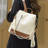 Stylish Small Leather Backpack for Women: Perfect for Casual Travel and School, Features Anti-Theft Design and Ideal for Carrying iPads