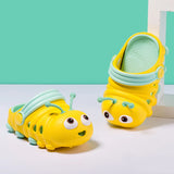 Summer Kids' Shoes – Adorable Cartoon Caterpillar Slippers, Soft EVA Non-Slip Baby Slides for the Beach