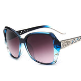 High-Quality Vintage Big Frame Mirror Sunglasses for Women: Gradient Lenses, Ideal for Sun Protection