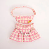 17cm Labubu Doll Checkerboard Tennis Outfit Set – Suspender Pants & Shirt Trendy Fashion Clothes for Baby Pendant Dolls