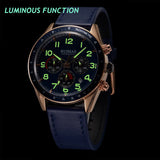 RUIMAS Luxury Chronograph Men's Watch: Fashion Leather, Military Sports, Luminous Dial, Auto Date