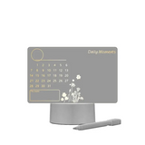 Desktop Small Table Lamp with Acrylic Transparent Luminous Calendar Note Board