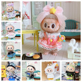 Adorable Doll Clothes Set for 17cm Labubu – Plush Outfit, Suit, Jumpsuit & Dress Accessories