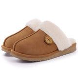 Women and Girls Fluffy Fur Slippers Winter Warm Indoor House Shoes Unisex Fashion with Padded Soft Non-Slip Soles