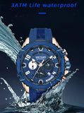 MEGIR Luxury Men's Sport Quartz Watch: Waterproof Chronograph Date