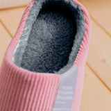 Winter House Cotton Slippers: Warm, Non-Slip Men's Footwear with Thick Platforms, Perfect for Couples